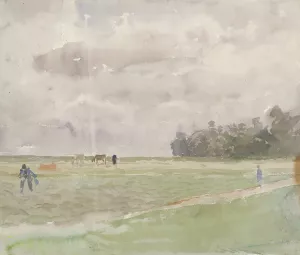 Field under the cloud by Ladislav Mednyanszky Oil Painting