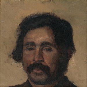 Fragment of a Head Study of a Gypsy Oil painting by Ladislav Mednyanszky