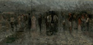Gloomy Fair I. by Ladislav Mednyanszky Oil Painting