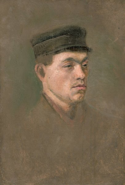 Head Study of a Craftsboy  by Ladislav Mednyanszky - Hand-Painted Oil Painting Reproduction