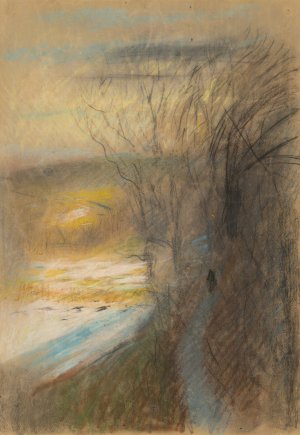 Landscape by Ladislav Mednyanszky Oil Painting