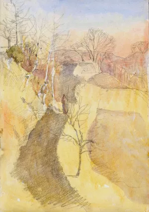Landscape Study Oil painting by Ladislav Mednyanszky