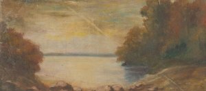 Landscape with a Lake by Ladislav Mednyanszky Oil Painting