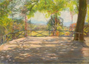 Motif in Park by Ladislav Mednyanszky Oil Painting