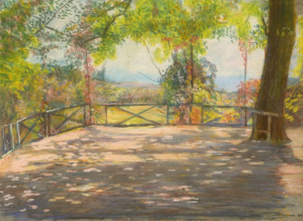 Motif in Park  by Ladislav Mednyanszky - Hand-Painted Oil Painting Reproduction