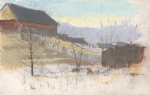 Na kraji dediny Oil painting by Ladislav Mednyanszky