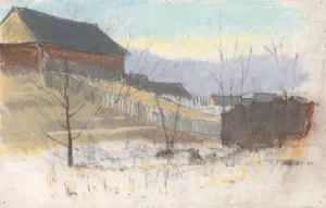 Na kraji dediny Oil painting by Ladislav Mednyanszky