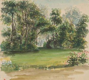 Park in Strazky Oil painting by Ladislav Mednyanszky