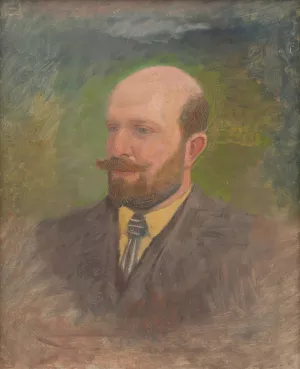 Portrait of a Man with a Tie by Ladislav Mednyanszky Oil Painting