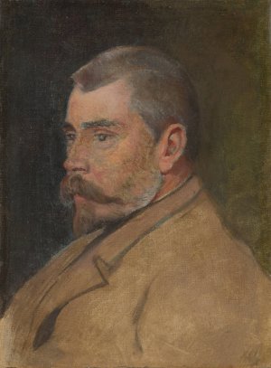 Portrait of Brother-in-law, Stefan Czobel by Ladislav Mednyanszky Oil Painting