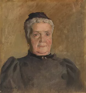 Portrait of Evelin Czobel by Ladislav Mednyanszky Oil Painting