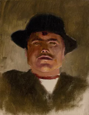 Spis Peasant in a Hat by Ladislav Mednyanszky Oil Painting