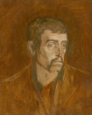 Study of Unhappy Man by Ladislav Mednyanszky Oil Painting