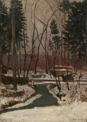 Thaw Oil painting by Ladislav Mednyanszky