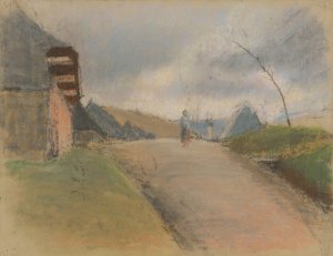The Road Oil painting by Ladislav Mednyanszky