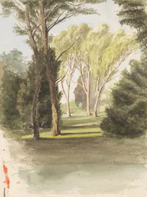 Trees in a Park by Ladislav Mednyanszky Oil Painting