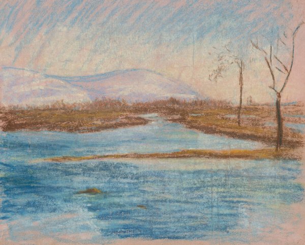 Winter Landscape  by Ladislav Mednyanszky - Hand-Painted Oil Painting Reproduction