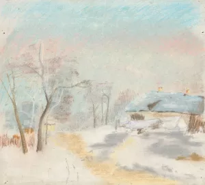 Winter Landscape by Ladislav Mednyanszky Oil Painting