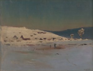 Winter Landscape by Ladislav Mednyanszky Oil Painting