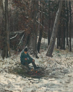 Woodcutter by Ladislav Mednyanszky Oil Painting