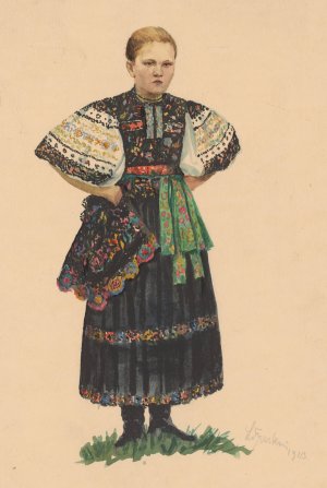 Dora Konopka from Ocova by Ladislav Treskon Oil Painting