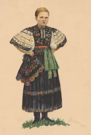 Dora Konopka from Ocova by Ladislav Treskon Oil Painting