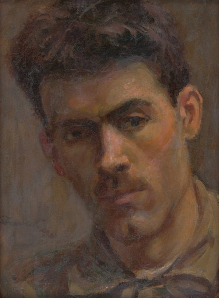 Main Product Photo of Head Study of a Man  Painting by Ladislav Treskon