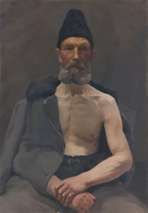 Study of a Russian Captive Oil painting by Ladislav Treskon