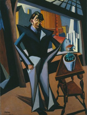 Man Standing at a Window by Lajos Tihanyi Oil Painting