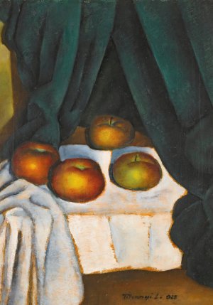 Still Life With Fruit by Lajos Tihanyi Oil Painting