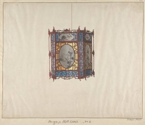 Design for a Hall Lamp No.6 by Lam Qua Oil Painting