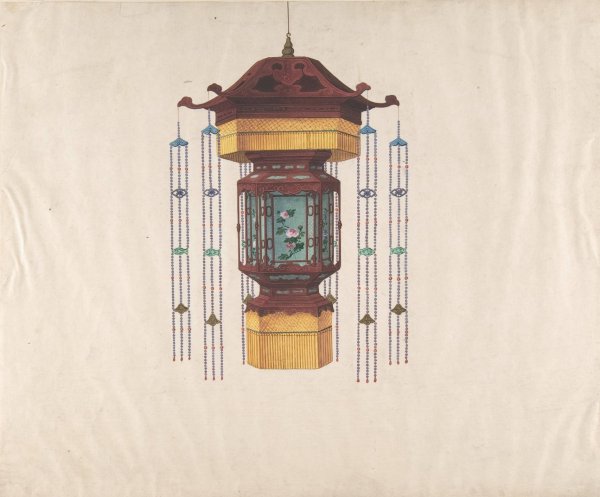 Main Product Photo of Design for Hall Lamp No.9  Painting by Lam Qua