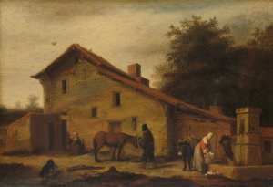 An Inn in the Neighborhood of Nantes by Lambert Doomer Oil Painting