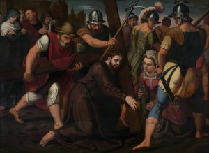 The Bearing of the Cross by Lambert Van Noort Oil Painting