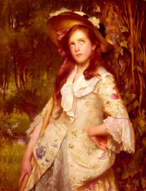 The Young Shepherdess by Lance Calkin - Oil Painting Reproduction