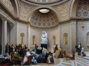 Messe a la Chapelle expiatoire. by Lancelot-Theodore Turpin De Crisse Oil Painting