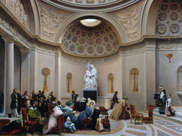 Main Product Photo of Messe a la Chapelle expiatoire.  Painting by Lancelot-Theodore Turpin De Crisse