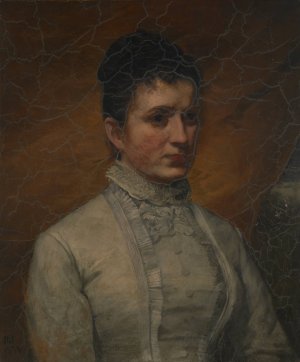 Portrait of a Lady by Lars Gustaf Sellstedt Oil Painting