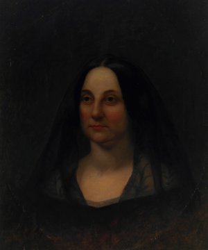 Portrait of Mrs. Millard Fillmore by Lars Gustaf Sellstedt Oil Painting