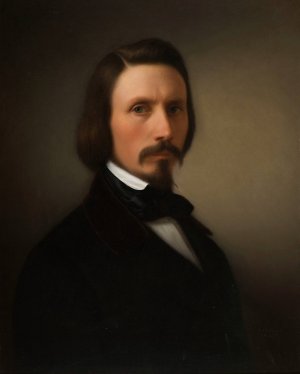 Self-Portrait by Lars Hansen Oil Painting