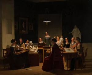 The Art School in Gothenburg by Lars Hansen Oil Painting