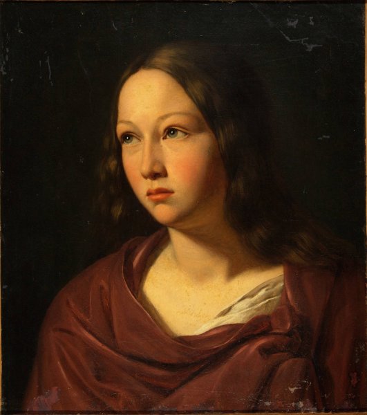 Young Woman  by Lars Hansen - Hand-Painted Oil Painting Reproduction