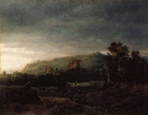 A Forest by Lars Hertervig Oil Painting