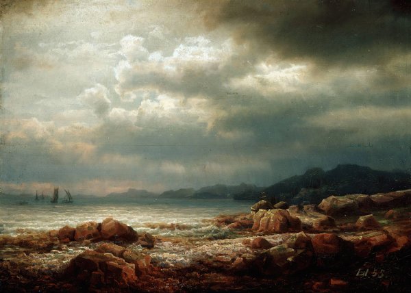 Main Product Photo of Coastal Landscape  Painting by Lars Hertervig