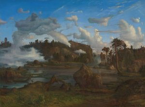 The Tarn by Lars Hertervig Oil Painting