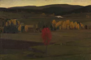 Landskap Oil painting by Lars Jorde