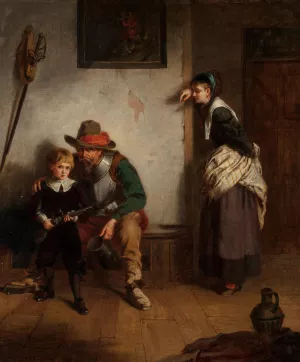 A Chip off the Old Block by Laslett John Pott Oil Painting