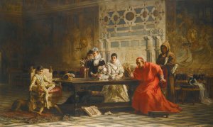 His Highness In Disgrace by Laslett John Pott Oil Painting