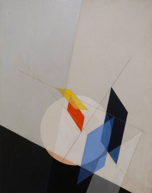 A 18 by Laszlo Moholy-Nagy Oil Painting