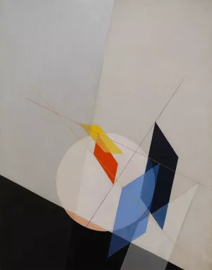 A 18 by Laszlo Moholy-Nagy Oil Painting